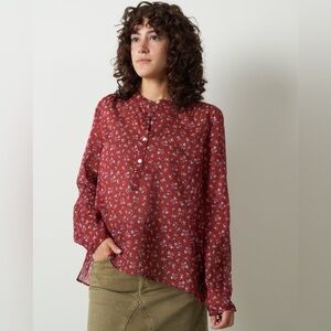 Isabel Marant Etolie Maria Shirt Grenat Cotton Floral